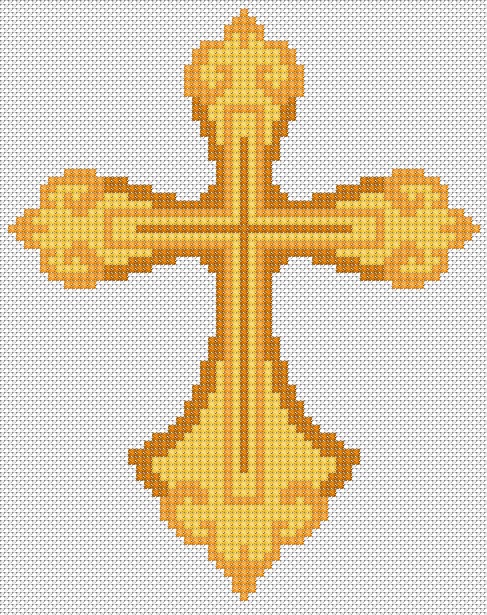 Вышивка Православный крест. Дизайн для вышивки